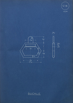 Whitehouse Cox & co Buckle WH Tildesley Forging Technical Drawing