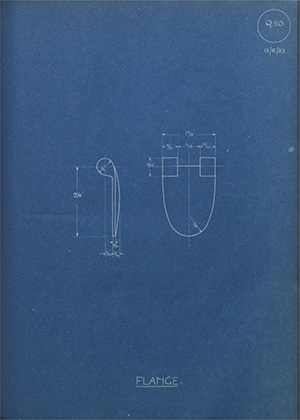 Whitehouse Cox & co Flange WH Tildesley Forging Technical Drawing