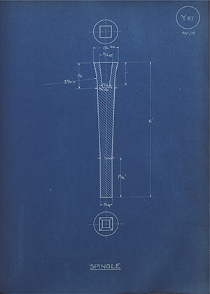 Wights Forge & Engineering Co Ltd Spindle WH Tildesley Forging Technical Drawing