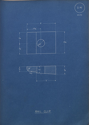 Wilkes Limited Rail Clip WH Tildesley Forging Technical Drawing