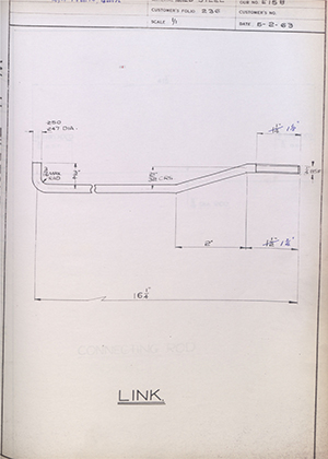 Wilkins & MItchell LTD  Link WH Tildesley Forging Technical Drawing