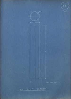 William Menzies & Co Tent Pole Socket WH Tildesley Forging Technical Drawing