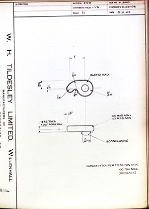 Woodhouse Brothers - William Griffin & Sons LTD 021108  WH Tildesley Forging Technical Drawing