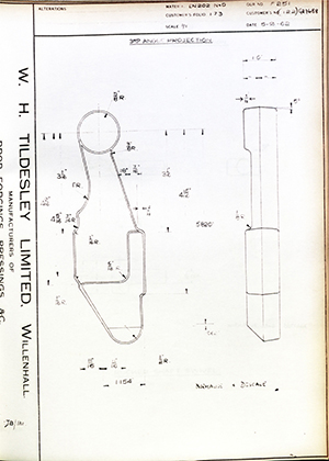 Woodhouse Brothers - William Griffin & Sons LTD 122 - GR1488  WH Tildesley Forging Technical Drawing