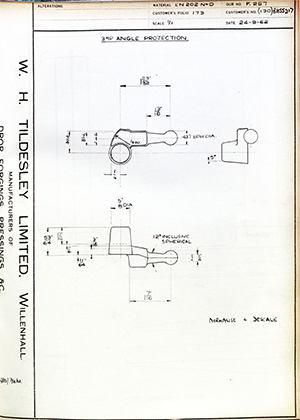 Woodhouse Brothers - William Griffin & Sons LTD 130 / BHSS217  WH Tildesley Forging Technical Drawing