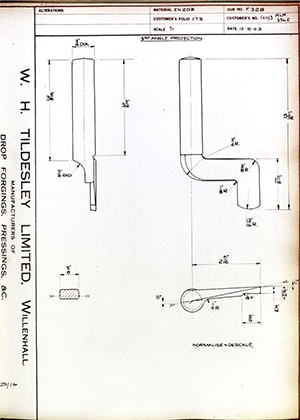 Woodhouse Brothers - William Griffin & Sons LTD 415 / NLN 336E  WH Tildesley Forging Technical Drawing