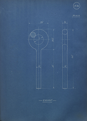 Woodhouse Brothers - William Griffin & Sons LTD  Eyebolt WH Tildesley Forging Technical Drawing