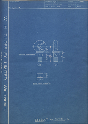 Woodhouse Brothers - William Griffin & Sons LTD  Eyebolt for Swivel - 7/16