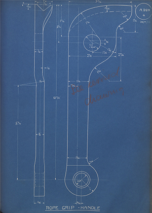 Woodhouse Brothers - William Griffin & Sons LTD  Rope Grip - Handle WH Tildesley Forging Technical Drawing