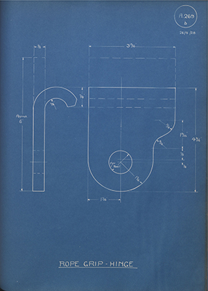 Woodhouse Brothers - William Griffin & Sons LTD  Rope Grip - Hinge WH Tildesley Forging Technical Drawing