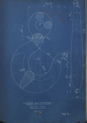 Woodhouse Brothers - William Griffin & Sons LTD  Triton Hook Stamping WH Tildesley Forging Technical Drawing