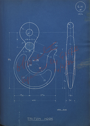 Woodhouse Brothers - William Griffin & Sons LTD  Triton Hook WH Tildesley Forging Technical Drawing