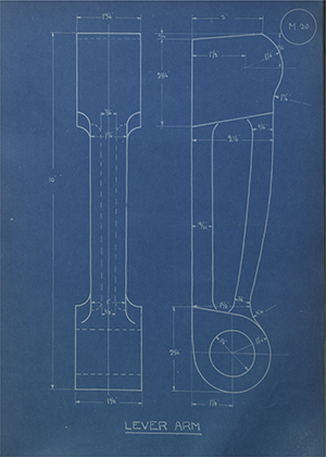 Youngs (Lifting Appliances) LTD  Lever Arm WH Tildesley Forging Technical Drawing