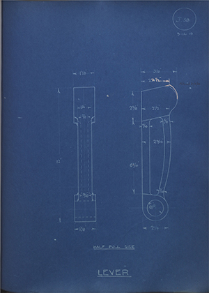 Youngs (Lifting Appliances) LTD  Lever WH Tildesley Forging Technical Drawing