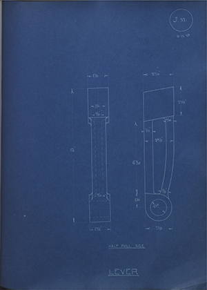 Youngs (Lifting Appliances) LTD  Lever WH Tildesley Forging Technical Drawing