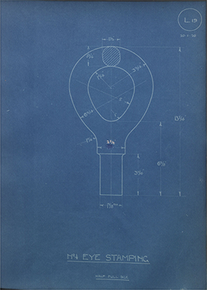 Youngs (Lifting Appliances) LTD  No1 Eye Stamping WH Tildesley Forging Technical Drawing