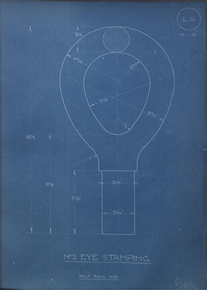 Youngs (Lifting Appliances) LTD  No2 Eye Stamping WH Tildesley Forging Technical Drawing