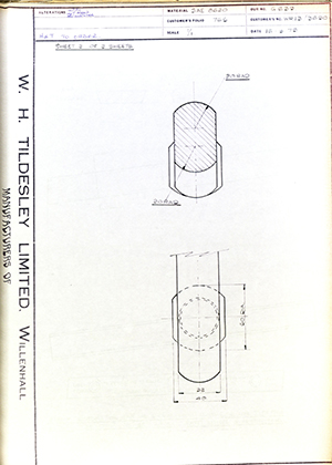 Youngs (Lifting Appliances) LTD WR13/3690  WH Tildesley Forging Technical Drawing