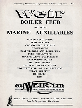 G & J Weir advert