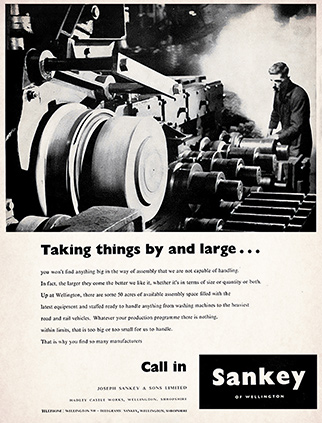 Joseph Sankey & Sons Ltd advert