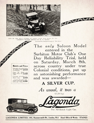 Lagonda LTD advert