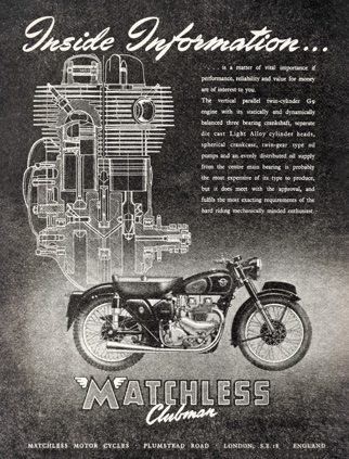 Matchless Motorcycles LTD advert