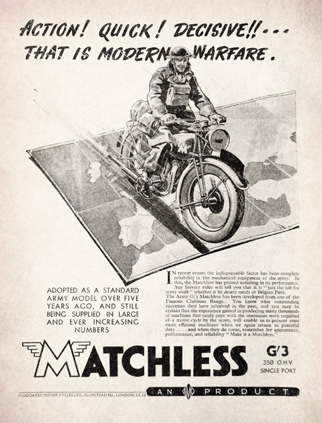 Matchless Motorcycles LTD advert