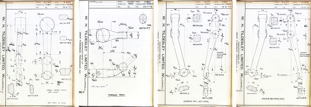 Bristol 411 Forged Component Drawings