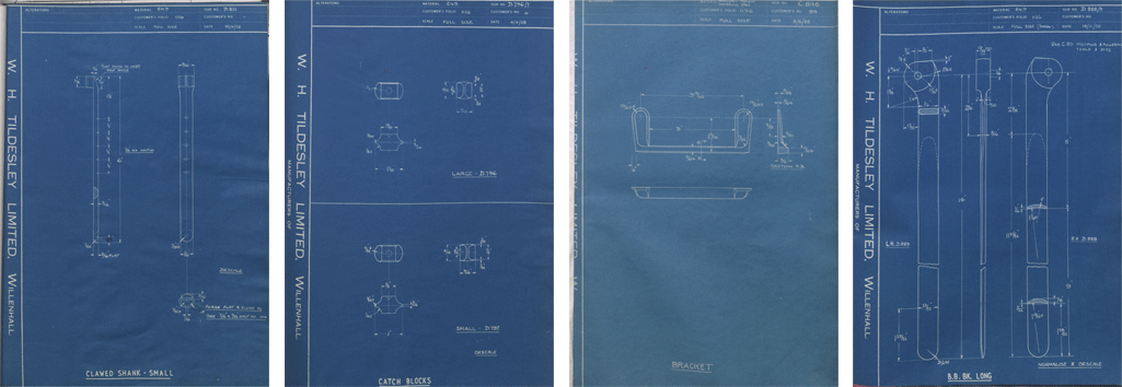 George Wright & Sons Forged Component Drawings Prosthetics