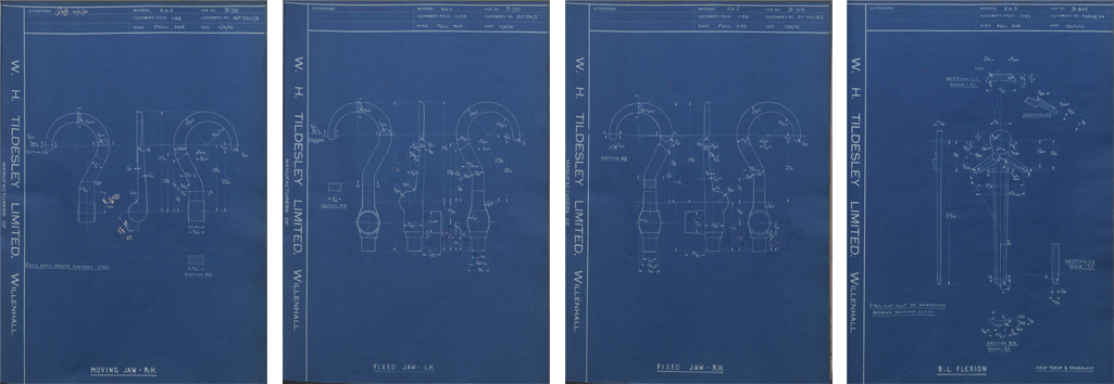 Hugh Steeper Ltd Forged Component Drawings Prosthetics