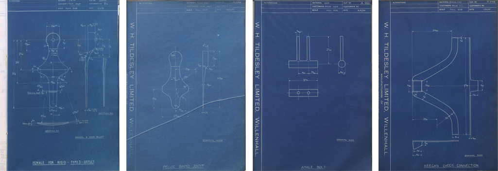 JE Hanger Forged Component Drawings Prosthetics