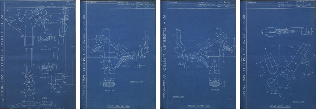 Matchless Motorcycle G3 G3L Forged Component Drawings