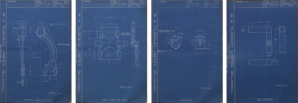 Morris Motors ISIS Six 6 Forged Components Drawings