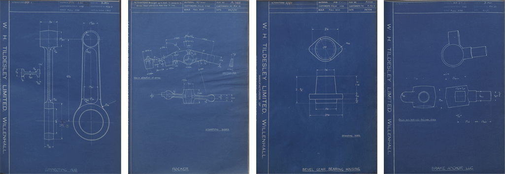 Veloce Velocette KTT Forged Component Drawings