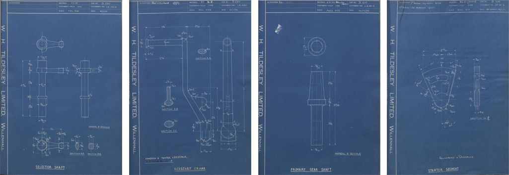 Velocette LE (Veloce) Forged Component Drawings