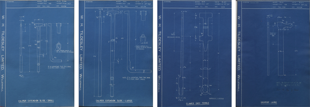 Vessa Ltd Forged Component Drawings Prosthetics