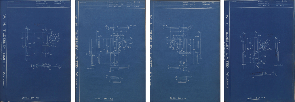 walsall riding saddle forged component drawings