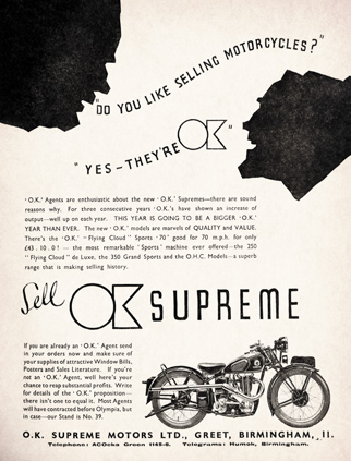 O.K Supreme Motors advert