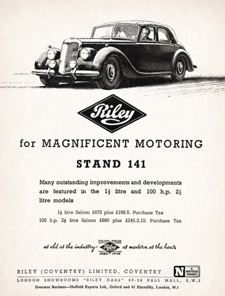 Riley Coventry Ltd advert