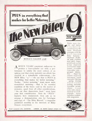 Riley Coventry Ltd advert