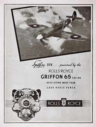 Rolls Royce Ltd Griffon Spitfire advert