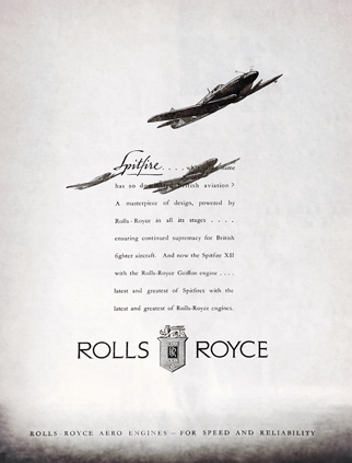 Rolls Royce Ltd Griffon Spitfire advert