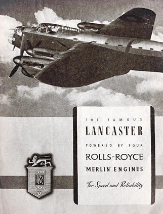 Rolls Royce Ltd Merlin Lancaster advert