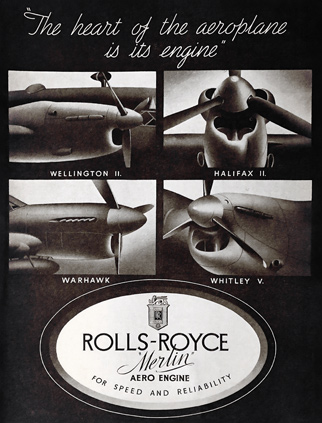 Rolls Royce Ltd Merlin Engine advert