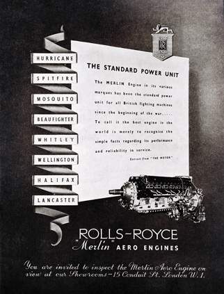 Rolls Royce Ltd Merlin Engine advert