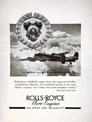 Rolls Royce Ltd Merlin Lancaster advert