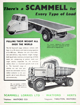 Scammell Motors Leyland Ltd advert