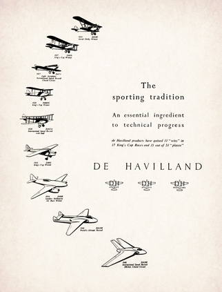 The De Havilland Aircraft Co Ltd advert