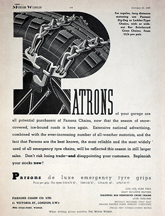 The Parsons Chain Co Ltd advert