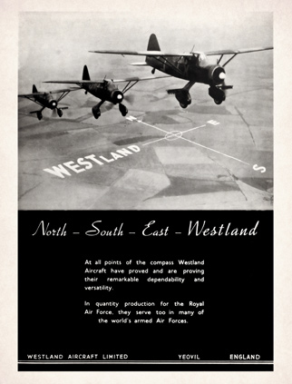 Westland Aircraft Ltd advert